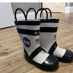 OAKI Kids NASA Astronaut Rain Boots Size 8 Toddler